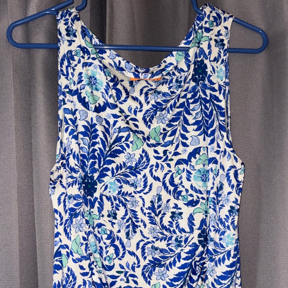 Tory Burch Blue and White Floral dress